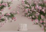  Tablou Canvas Podium Display On Pink Background With Blossom Rose Flower, 80x50cm, tabloucanvas635 (tabloucanvas635/50x80cm)