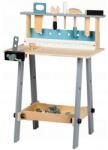 Eco Toys Banc de lucru cu unelte din lemn cu 32 de elemente Ecotoys 1172 Set bricolaj copii