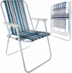  BigBuy Összehajtható kemping szék vidám, csíkos szövettel (BB-10045)