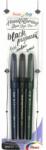 Pentel Маркер четки Pentel Brush Sign Pen Black Pigment, черни, 3бр. с различна дебелина на върха (OK40495)
