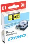 DYMO "D1" Feliratozógép szalag 9 mm x 7 m fekete-sárga (GD40918) (GD40918) (GD40918)