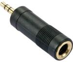 Lindy Jack Audio Átalakító [1x Jack dugó, 3, 5 mm-es - 1x Jack alj, 6, 35 mm-es] Fekete (35621)