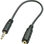 Lindy 35699 Jack Audio Átalakító kábel [1x Jack dugó, 3, 5 mm-es - 1x Jack alj, 2, 5 mm-es] Fekete (35699) (35699)