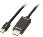 Lindy Kijelző csatlakozó / HDMI Csatlakozókábel [1x Mini DisplayPort dugó - 1x HDMI dugó] 3.00 m Fekete (36928) (36928)