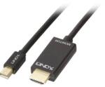 Lindy Kijelző csatlakozó / HDMI Csatlakozókábel [1x Mini DisplayPort dugó - 1x HDMI dugó] 1.00 m Fekete (36926) (36926)