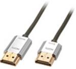 Lindy HDMI Csatlakozókábel [1x HDMI dugó - 1x HDMI dugó] 3.00 m Szürke (41675) (41675)