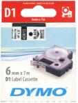 DYMO "D1" Feliratozógép kazetta 6 mm x 7 m fekete-fehér (S0720780) (GD43613) (GD43613)