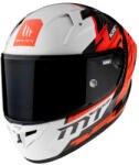 MT Helmets MT FF103PLUSC KRE+ Carbon Brush A5 fekete-fehér-piros zárt bukósisak