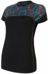 Sensor Női termikus póló érzékelő Merino Impress fekete-kék-rózsaszín kiárusítás