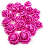  Polifoam rózsa virágfej habrózsa 4 cm - Pink