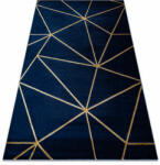 Glamour Geometriai Szőnyeg - Sötétkék/Arany - 140x190 cm (AF696)