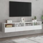 vidaXL 2 db fehér szerelt fa fali TV-szekrény 80 x 30 x 30 cm (836869)