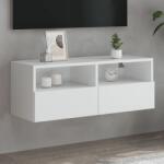 vidaXL fehér szerelt fa fali TV-szekrény 80 x 30 x 30 cm (836868)