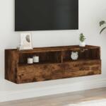 vidaXL füstös tölgyszínű szerelt fa fali TV-szekrény 100 x 30 x 30 cm (836890)