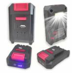  9000 mAh Újratölthatő Akkumulátor beépített világítással, Powerbank, 42mm, USB-2.1, USB-C - W8102