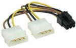Akyga Кабел захранващ за видео карта 2xMolex to 6pin (RVAFC4949B)