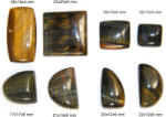  Cabochon Ochi de Tigru - Patrat - Dreptunghi - Neregulat - 12-28x11-23x4-6 mm - 1 Buc