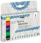  Marker pentru textile Kreul, varf mediu, 5 buc/set
