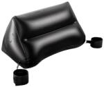 NMC Dark Magic Inflatable Love Cushion With Cuffs - felfújható szexpárna csuklópánttal - 60 cm (fekete)