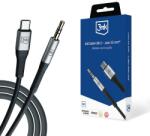 3MK Cablu Audio USB-C - 3.5mm 3MK, 1m, Negru