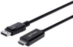 Manhattan 153218 video átalakító kábel 3 M DisplayPort HDMI Fekete (153218) (153218)