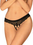 Obsessive Chemeris Crotchless Panties Black XS/S