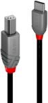 Lindy 36940 USB kábel 0, 5 M USB 2.0 USB C USB B Fekete (36940) (36940)