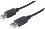 Manhattan USB A/USB B 1m USB kábel USB 2.0 Fekete (306218) (306218)
