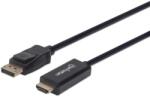 Manhattan 153201 video átalakító kábel 1, 8 M DisplayPort HDMI Fekete (153201) (153201)