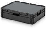 AUER Packaging ESD Euro Tárolóláda Zsanéros Fedéllel ESD ED 86/22 HO (ESD_ED_86_22_HO)