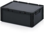 AUER Packaging Esd Euro Tárolóláda Zsanéros Fedéllel Esd Ed 64/22 Hg (ESD_ED_64_22_HG)