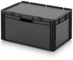 AUER Packaging ESD Euro Tárolóláda Zsanéros Fedéllel ESD ED 64/32 HG HO (ESD_ED_64_32_HG_HO)