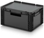 AUER Packaging ESD Euro Tárolóláda Zsanéros Fedéllel ESD ED 43/22 HG HO (ESD_ED_43_22_HG_HO)