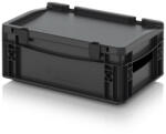 AUER Packaging ESD Euro Tárolóláda Zsanéros Fedéllel ESD ED 32/12 (ESD_ED_32_12)