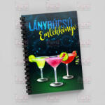 Partikellékek Emlékkönyv Lánybúcsúra - Koktélpoharas