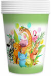 Dzsungel állatai zöld papír pohár 250ml, 6db-os