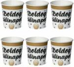  Boldog Szülinapot! Elegáns Léggömbös Parti Papír Pohár - 250 ml, 6 db-os