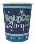  Boldog Szülinapot Kék Parti Pohár - 250 ml, 6 db-os
