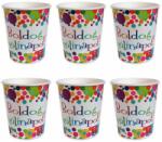  Boldog Szülinapot! Színes Konfettis Parti Papír Pohár - 250 ml, 6 db-os