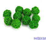  Vessző gömb 3 cm 10db/cs - Zöld