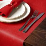 Mapelor Asztali futó 40 cm x 48 m textilhatású piros