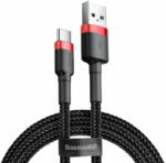 Baseus Cablu USB-A la USB-C Baseus Cafule, 3A, 50cm, Negru+Rosu