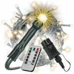 Nexos Karácsonyi lánc 200 LED meleg fehér zöld kábel - idilego