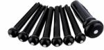 Fender 0990402006 bridge pins for acoustic guitar, set of 7, black with white dot