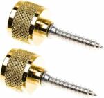 Gretsch 9221029000 strap buttons, most Gretsch guitars, w/ mounting hardware, 2 pieces, gold