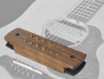 Boston SHP-230 soundhole pickup, humbucker with adjustable poles, 60cm cable + jack socket, with solid walnut cove