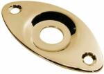 Boston JP-7-G jack plate, football shape, recessed hole, slanted metal, gold