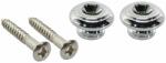 Boston EP-S-C strap buttons, metal, with screw, v-model, diameter 15mm, 2-pack, chrome