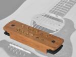 Boston SHP-250-EPJ soundhole pickup, humbucker with adjustable poles and endpin jack, with solid bubinga cover