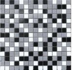 MIRAVA Mozaic sticlă mix alb gri negru 30, 5x32, 5 cm
